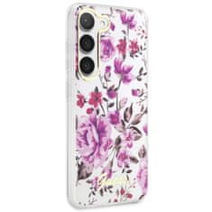 Guess Kryt Guess GUHCS23MHCFWST Samsung Galaxy S23+ Plus white hardcase Flower Collection