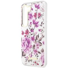 Guess Kryt Guess GUHCS23MHCFWST Samsung Galaxy S23+ Plus white hardcase Flower Collection