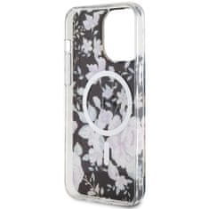 Guess Kryt Guess GUHMP14XHCFWSK Apple iPhone 14 Pro Max black hardcase Flower MagSafe