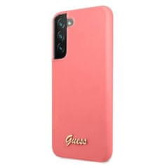 Guess Kryt Guess GUHCS22MLSLMGFU Samsung Galaxy S22+ Plus fuchsia hardcase Silicone Script Metal Logo