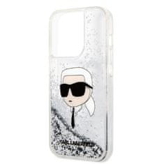 Karl Lagerfeld Kryt Karl Lagerfeld KLHCP14XLNKHCH Apple iPhone 14 Pro Max silver hardcase Glitter Karl Head