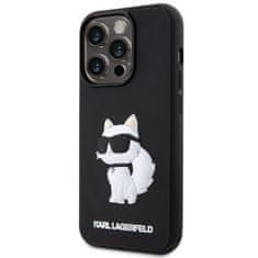 Karl Lagerfeld Kryt Karl Lagerfeld KLHCP14X3DRKHNK Apple iPhone 14 Pro Max black hardcase Rubber Choupette 3D