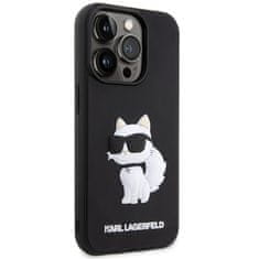 Karl Lagerfeld Kryt Karl Lagerfeld KLHCP14X3DRKHNK Apple iPhone 14 Pro Max black hardcase Rubber Choupette 3D