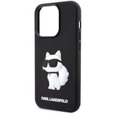 Karl Lagerfeld Kryt Karl Lagerfeld KLHCP14X3DRKHNK Apple iPhone 14 Pro Max black hardcase Rubber Choupette 3D