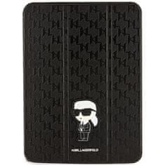 Karl Lagerfeld Kryt Karl Lagerfeld KLFC11SAKHPKK Apple iPad 10.9 2022 (10 gen) black Saffiano Monogram Ikonik Magnet Allover