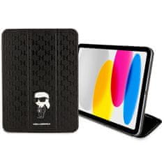 Karl Lagerfeld Kryt Karl Lagerfeld KLFC11SAKHPKK Apple iPad 10.9 2022 (10 gen) black Saffiano Monogram Ikonik Magnet Allover