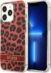 Guess Kryt Guess GUHCP13LHSLEOR Apple iPhone 13 Pro red hardcase Leopard