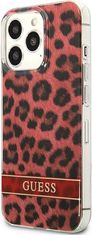 Guess Kryt Guess GUHCP13LHSLEOR Apple iPhone 13 Pro red hardcase Leopard