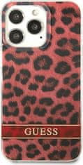 Guess Kryt Guess GUHCP13LHSLEOR Apple iPhone 13 Pro red hardcase Leopard