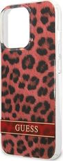 Guess Kryt Guess GUHCP13LHSLEOR Apple iPhone 13 Pro red hardcase Leopard