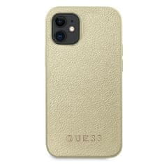 Guess Kryt Guess GUHCP12SIGLGO Apple iPhone 12 mini gold hardcase Iridescent