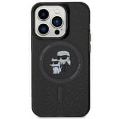 Karl Lagerfeld Kryt Karl Lagerfeld KLHMP15LHGKCNOK Apple iPhone 15 Pro hardcase Karl&Choupette Glitter MagSafe black