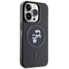 Karl Lagerfeld Kryt Karl Lagerfeld KLHMP15LHGKCNOK Apple iPhone 15 Pro hardcase Karl&Choupette Glitter MagSafe black