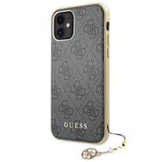 Guess Kryt Guess GUHCN61GF4GGR Apple iPhone 11 grey hard case 4G Charms Collection