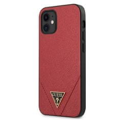 Guess Kryt Guess GUHCP12SVSATMLRE Apple iPhone 12 mini red hardcase Saffiano