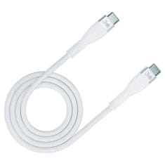 3MK Hyper Silicone Cable USB-C/USB-C datový kabel, 60W, 1m bílý