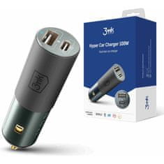 3MK Hyper Car Charger 100W nabíječka do auta, USB-A/USB-C (PD)