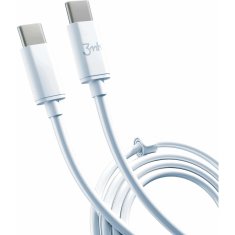 3MK Hyper Cable USB-C/USB-C datový kabel, 100W, 2m bílý