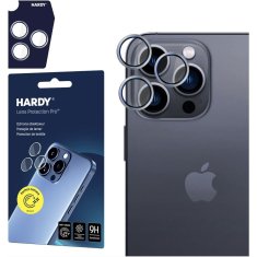 3MK Hardy Lens Protection Pro skla na fotoaparát Apple iPhone 16 Pro /16 Pro Max titanově stříbrná