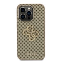 Guess hard kryt na iPhone 15 PRO 6.1" Gold Perforated 4G Glitter