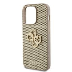 Guess hard kryt na iPhone 15 PRO 6.1" Gold Perforated 4G Glitter