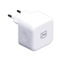 3MK Hyper Charger 35W síťová nabíječka, GaN, 2x USB-C (PD) bílá