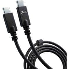 3MK Hyper Cable 4k60Hz USB-C/USB-C datový kabel, 1m, 100W černý