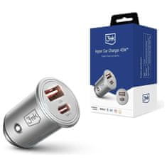 3MK Hyper Car Charger 45W nabíječka do auta, USB-A/USB-C (PD)