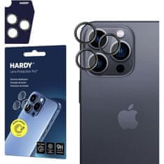 3MK Hardy Lens Protection Pro skla na fotoaparát Apple iPhone 16 Pro /16 Pro Max titanově šedá