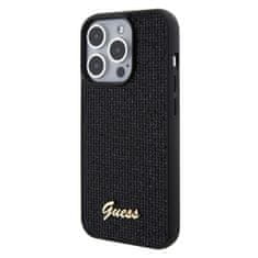 Guess hard obal iPhone 15 PRO 6.1" Square Mirror Script Logo Black