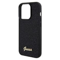 Guess hard obal iPhone 15 PRO 6.1" Square Mirror Script Logo Black