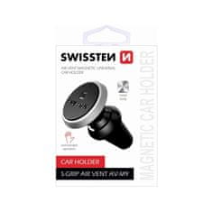 SWISSTEN S-Grip AV-M9 magnetický držák do ventilace stříbrný, 8595217456372