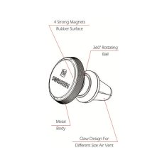 SWISSTEN S-Grip AV-M9 magnetický držák do ventilace stříbrný, 8595217456372