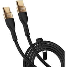 3MK Hyper Silicone Cable USB-C/USB-C datový kabel, 2m, 100W černý