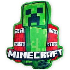 SETINO Tvarovaný 3D polštář Minecraft - Creeper & TNT