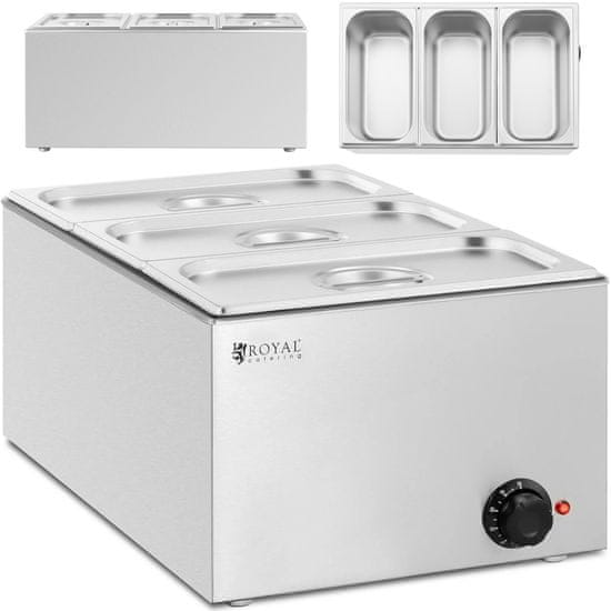 shumee Elektrický ohřívač Bain-marie 3 x GN 1/3 640 W