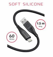 SWISSTEN Datový Kabel Swissten Soft Silicone Usb / Lightning 1,5 M 60W Černý 8595217481473