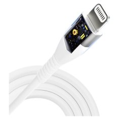 3MK Hyper Silicone Cable USB-C/Lightning datový kabel, 20W, 1m bílý