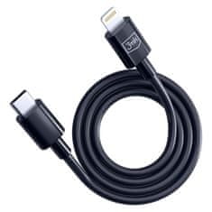 3MK Hyper Cable USB-C/Lightning datový kabel, 20W, 1,2m černý