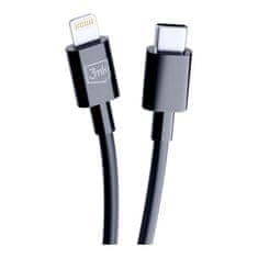 3MK Hyper Cable USB-C/Lightning datový kabel, 20W, 1,2m černý