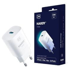 3MK Hardy Charger 33W síťová nabíječka, GaN 1x USB-C (PD) pro Apple bílá