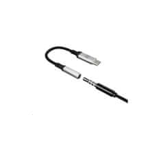 3MK Adaptér USB-C/Jack 3,5mm (samice) 0,15m černý