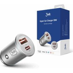 3MK Hyper Car Charger 30W nabíječka do auta, USB-A/USB-C (PD)