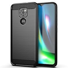 FORCELL Pouzdro Forcell Carbon Case pro MOTOROLA Moto G9 PLAY / E7 PLUS , černé