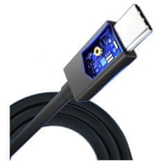 3MK Hyper ThunderBolt Cable datový kabel, 240W, 1m černý