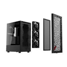 Adata XPG VALOR AIR/Midi Tower/Transpar./Černá