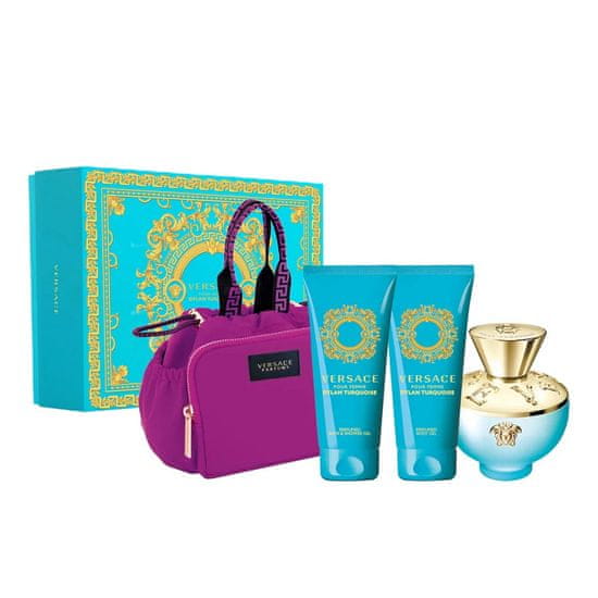 shumee Dylan Turquoise Pour Femme set toaletní voda ve spreji 100ml + sprchový gel 100ml + tělový gel 100ml + kosmetická taštička