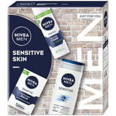 shumee Men Sensitive Skin set 3v1 sprchový gel 250ml + zklidňující balzám po holení 100ml + zklidňující pěna na holení 200ml