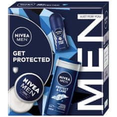 shumee Men Get Protected set 3v1 sprchový gel 250ml + roll-on antiperspirant 50ml + univerzální krém 75ml