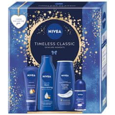 shumee Timeless Classic set krém na ruce 100ml + sprchový gel 250ml + roll-on antiperspirant 50ml + tělové mléko 250ml